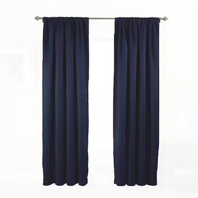 Navy Blue Room Darkening Curtain Panel – Rod Pocket, 54 x 63