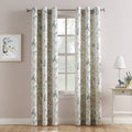 Marra Floral Print Semi-Sheer Grommet Curtain 48 x 63 (Single Curtain)