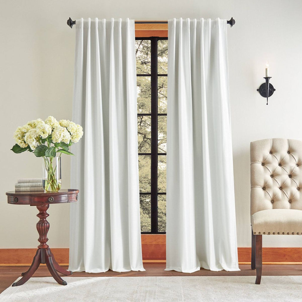 Martha Stewart 2pk Spellbound Lined Blackout Curtain Panel White 50 x 95