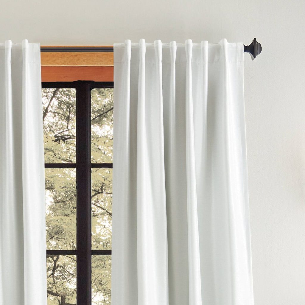 Martha Stewart 2pk Spellbound Lined Blackout Curtain Panel White 50 x 95
