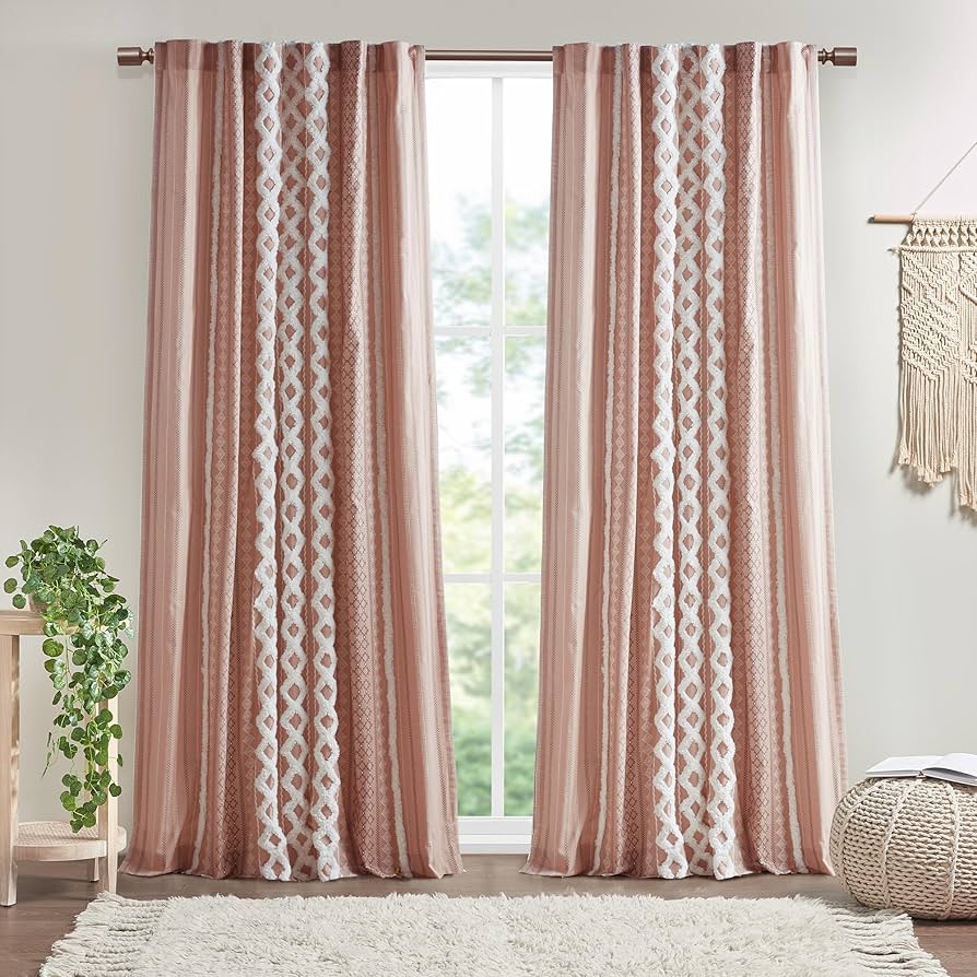 INK+IVY Imani 100% Cotton SINGLE PANEL Curtain 50 x 84