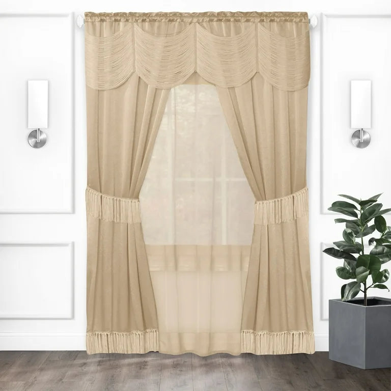 Achim Alley "Window in a bag" Complete 5 Piece One-Rod Set 56" x 84"