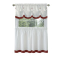 Achim Lana Indoor Polyester Light Filtering Solid Tier & Valance, Lava, 58-in W x 24-in L