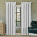 Sun Zero Malmo 1-Piece Theater Grade Extreme 100% Blackout Rod Pocket Curtain Panel, 52"X84", White