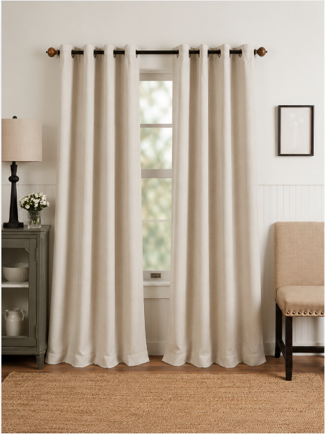 Martha Stewart Westchester Solid Grommet Top Blackout Single Curtain Panel 50 x 108